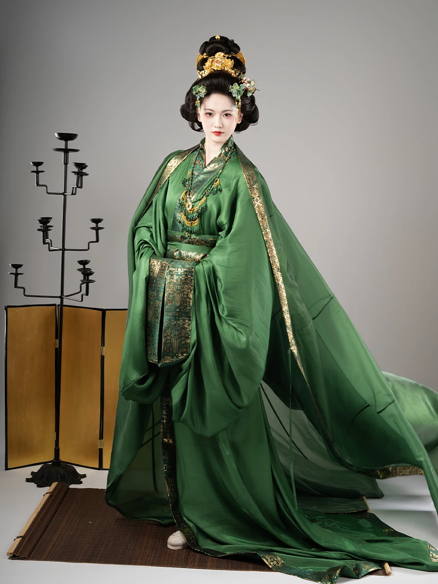 

anchi【Empr】Пропродано, ограниченная серия Hanfu Warring States Robe Reconstructed Ancient een, двухслойный осенне-зимний халат...