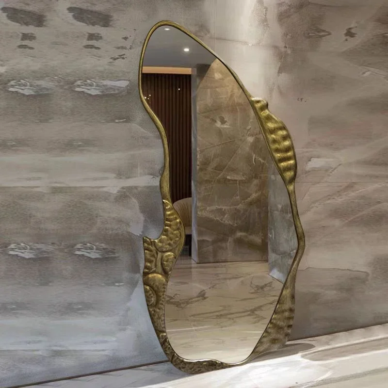 

Modern Large Designer Mirror Quality Nordic Gold Big Standing Floor Mirror Full Body Aesthetic Espejos Decorativos Home Decor