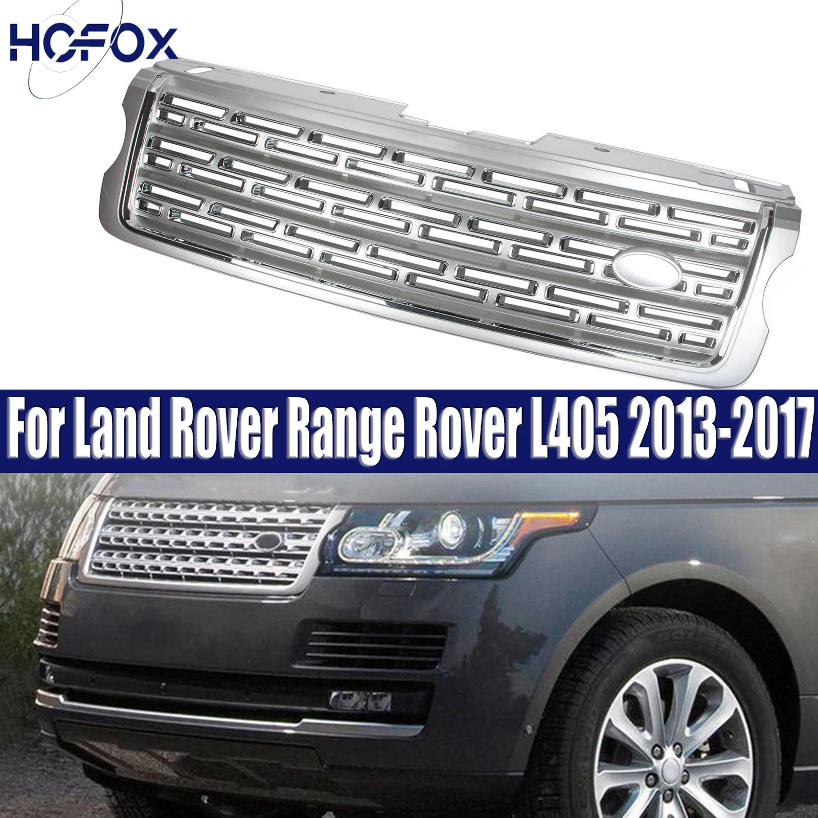 

Car Racing Grills For Land Rover Range Rover L405 2013-2017 Car Front Bumper Mesh Grill ABS