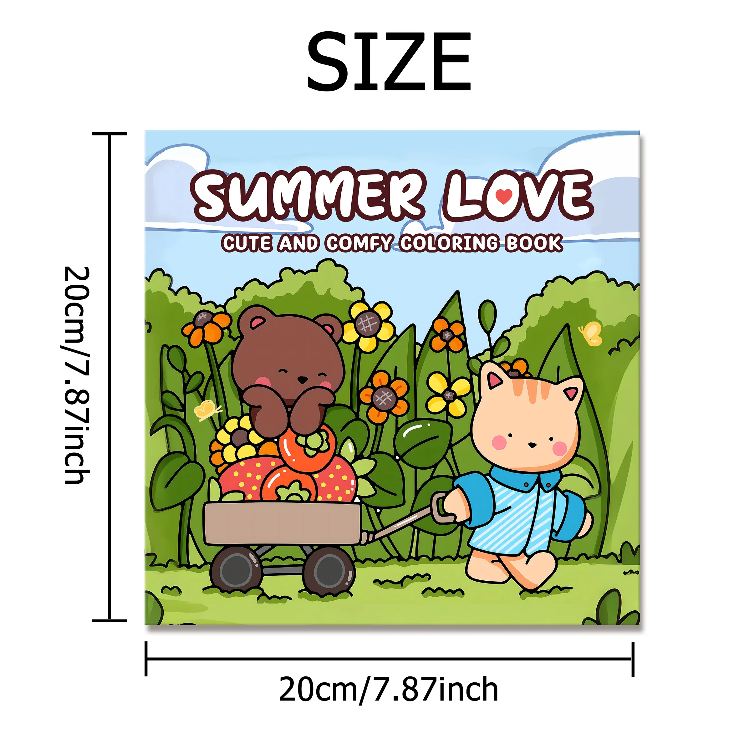 SUMMER LOVE Bold-easy Patterns Coloring Book for Adults Cute Drawing Book Perfect Gift for Party and Birthday