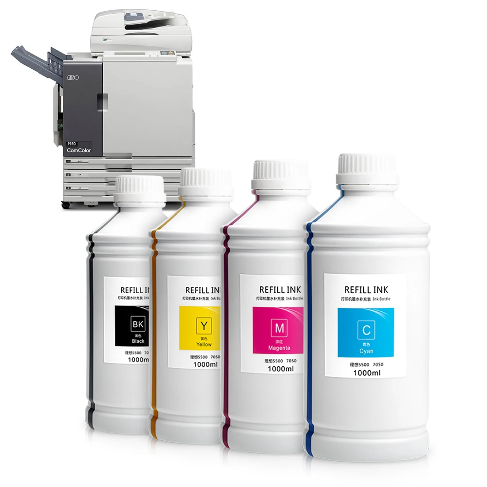 (Buy 1 Free 1) 1000ML Compatible For Riso Pigment Ink For Riso HC5000 HC5500 Comcolor 3010 3110 3050 3150 7050 7110 7150 9050