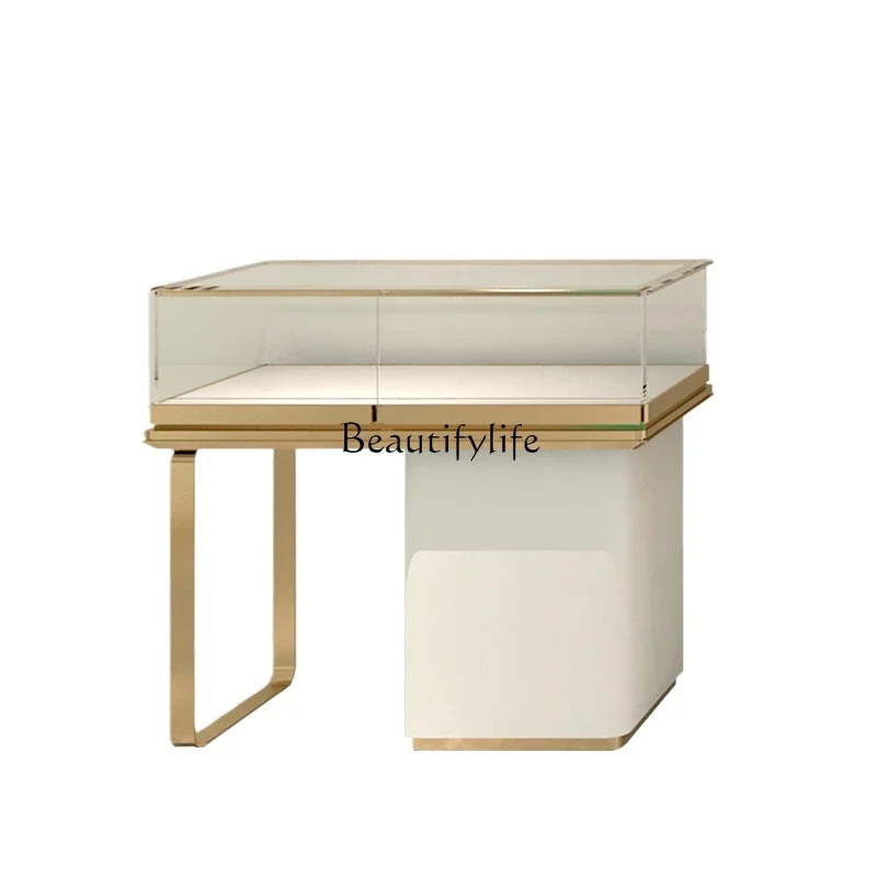 

Jewelry store display masonry jade glass showcase Chinese exhibition hall decoration design high-end