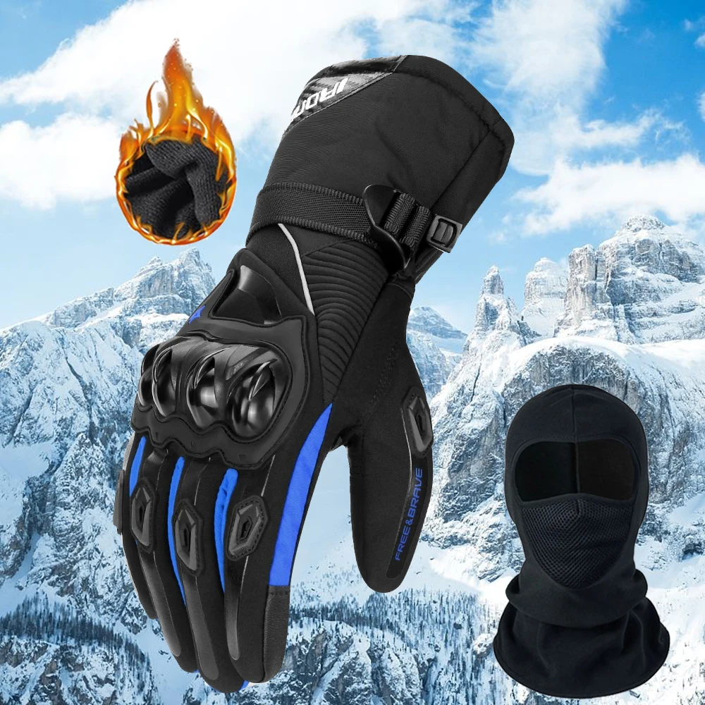 

Мотоциклетные перчатки, зимние ветрозащитные водонепроницаемые перчатки Guantes Moto, мужские перчатки для езды на мотоцикле, перчатки для мотокросса с сенсорным экраном, черные