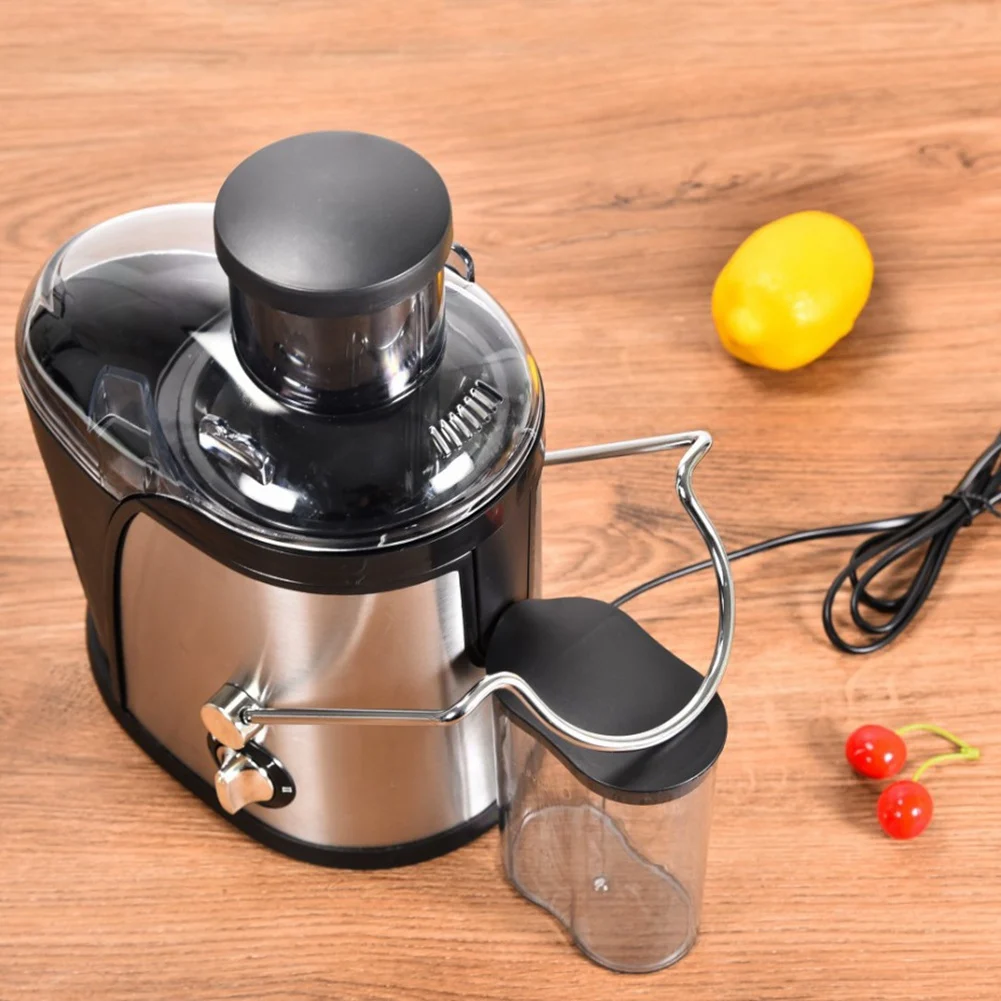 Máquina exprimidora de acero inoxidable, Extractor de jugo centrífugo de frutas y verduras enteras de 400W, expulsión automática de pulpa, enchufe europeo