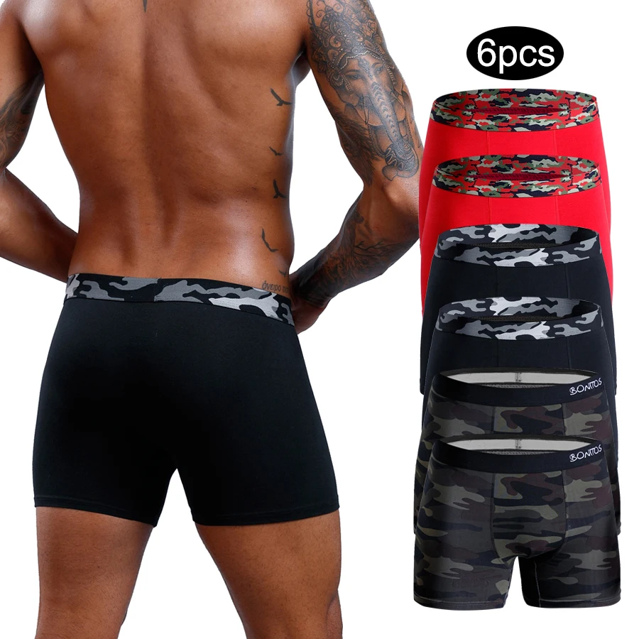 6pcs Men's Panties Cotton Mens Boxers and Underpants Sexy Underwear For Man Boxer Shorts Male Boxershorts Men trunks