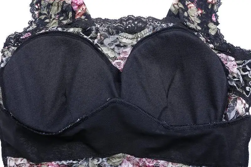 Women Lace Bralette Lady Padded Brassiere Bra Wirefree Bra Crop Top Women Fitness Bra Suitable for S-XXXL