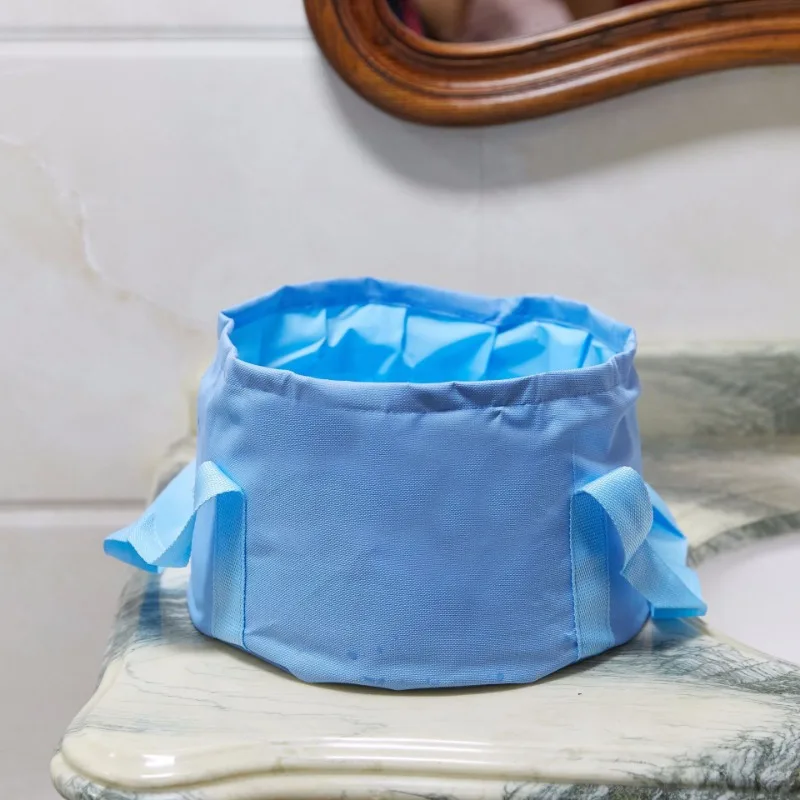 السفر طوي القدم تمرغ دلو حوض المياه المحمولة القدم تمرغ حقيبة حوض الوجه تلسكوبي