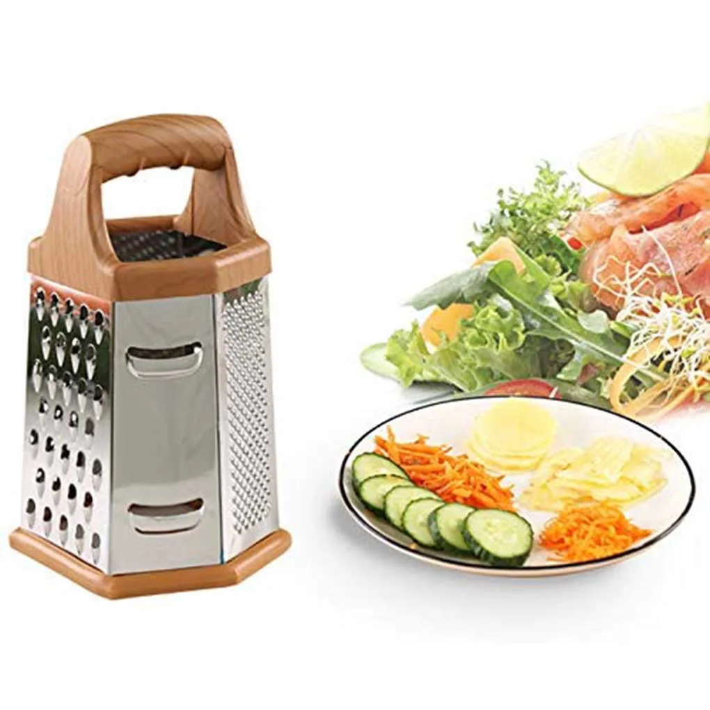 6 sided Stainless Steel Slicer Kitchen Grater Cheese Vegetables Fruits Carrot Potato Shredder kitchen gadgets