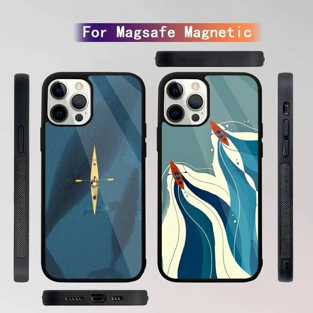 

Kayaking Sprot Phone Case For iPhone 16,15,14,13,12,11,Plus,Pro,Max Mini Magsafe Magnetic Wireless Charging