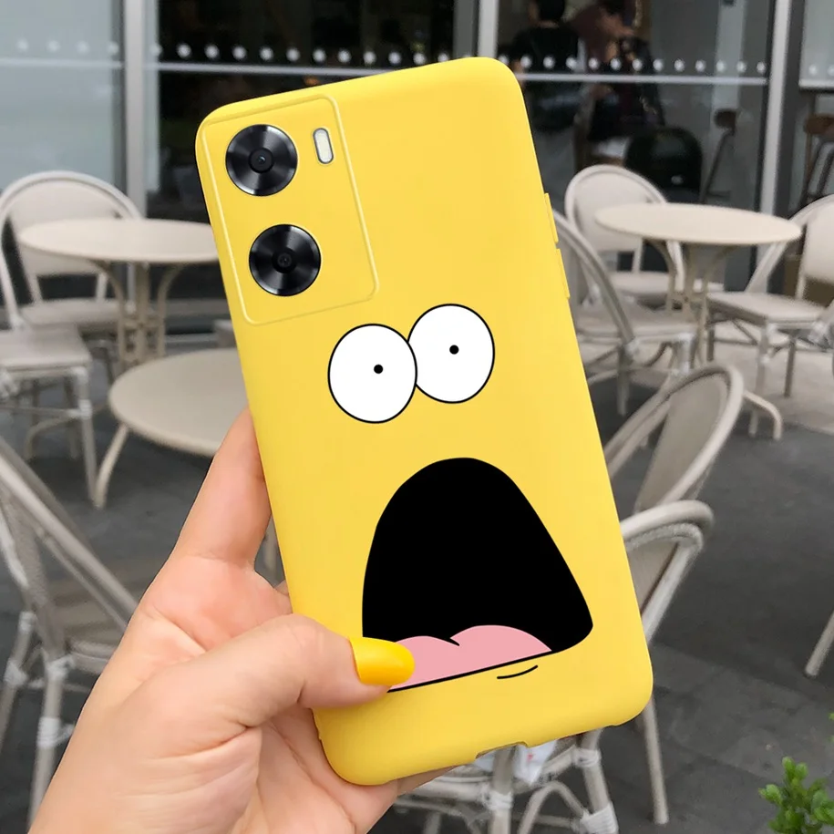 For OPPO A57 4G CPH2387 Case For OPPO A77 5G CPH2339 Cute Cartoon Phone Cover For OPPO A77S A57S A57e 2022 Funda TPU Coque 6.56