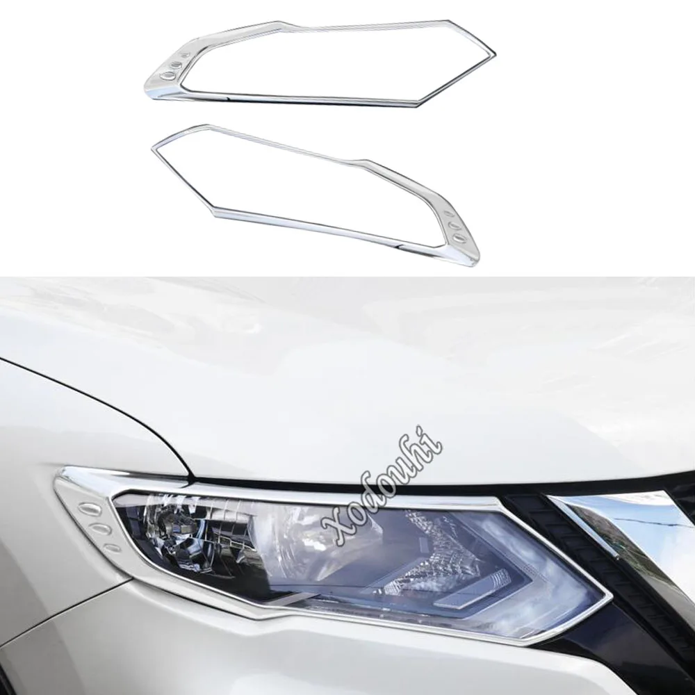 

Car Body Front Head Light Lamp Molding Frame Stick Cover Trim For Nissan X-Trail T32/Rogue 2014 2015 2016 2017 2018 2019 2020