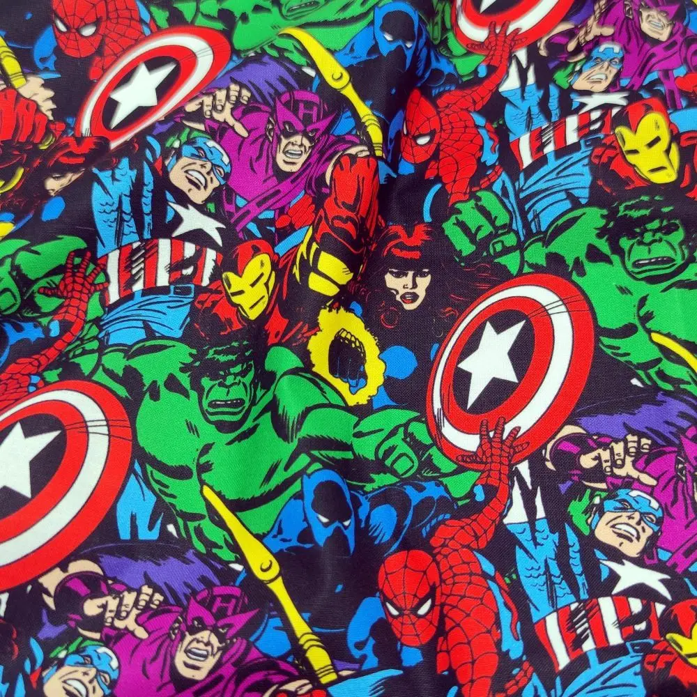 Sale Disney The Avengers Superhero Spiderman Cotton Fabric Material For Clothes Dress Patchwork Fabrics Sew Quilting Needlework