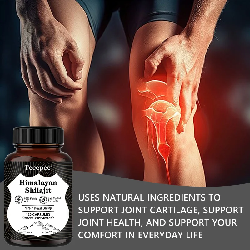 Himalayan Shilajit Capsules 400mg with Fulvic Acid & 85+ Trace Minerals, Supports Energy, Immune, Digestive & Cognitive Wellness