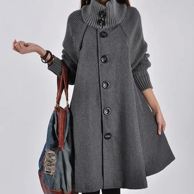 

Winter New Arrival Fashion Outerwear Female Clothing Loose Woolen Coat Women's Mid-Length Oversized Coat Korean Style
