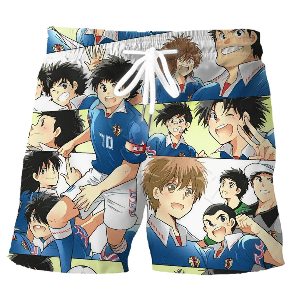 

CLOOCL Men Shorts Anime Captain Tsubasa 3D Print Sports Football Large Size Loose Elastic Sports Leisure Unisex Shorts