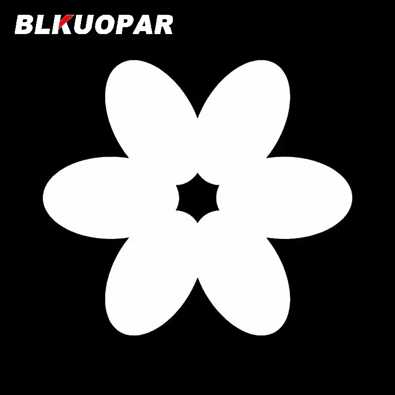 BLKUOPAR Simple Flowers Car Stickers Waterproof Decals Motorcycle Helmet Campervan Sunscreen Personality Vinyl Car Accessories