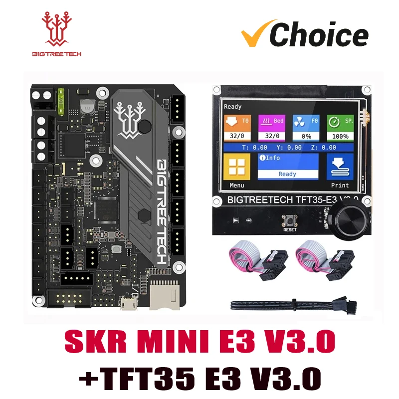 BIGTREETECH 3D płyta główna SKR Mini E3 V3.0 + TFT35 E3 v3 V3.0 ekran na pokładzie TMC2209 dla Ender 3 Pro CR10 3d płyta sterowania