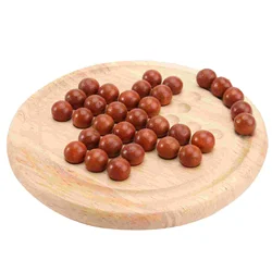 Juego de mesa europeo de madera, clavija de ajedrez individual, Solitario, movimiento de diamante, capacidad cognitiva independiente, juguete educativo clásico