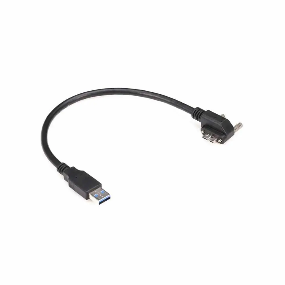USB Adapter Micro USB to USB 3.0 Right Angle 90° With Locking Screw 0 M For PC Laptop Mobile Device