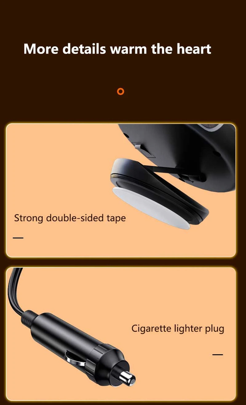 سخان سيارة Xiaomi محمول صغير الحجم، التوصيل والتشغيل، مروحة سخان المنزل، ترموستات قابل للتعديل، سخان الفضاء للمكتب المنزلي #5