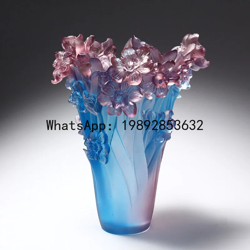 

PYJ Glazed Art Ornament Daffodil Vase Home Ornament Crafts