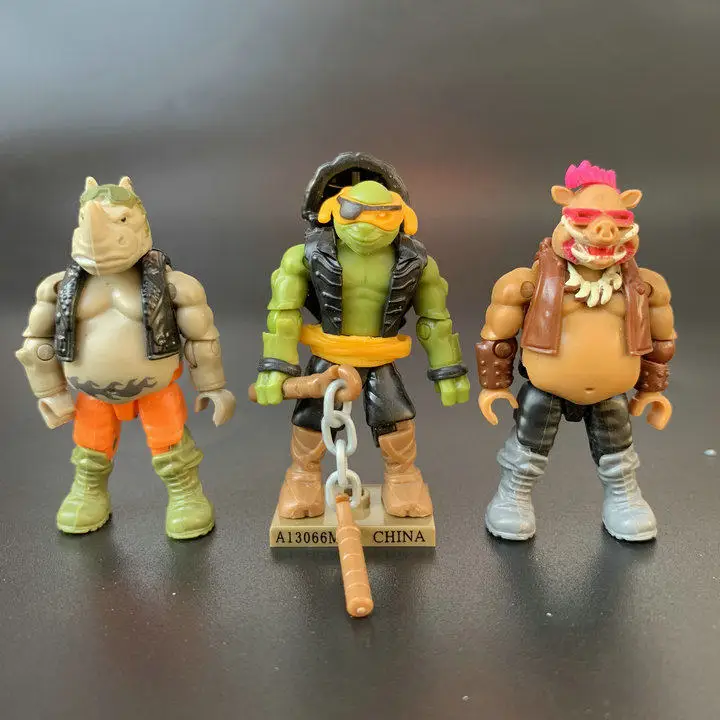 

Genuine Loose New Action Figure Articulated Ninja Rhino Movable Joint Assembled Desktop Ornament For Adult Collection