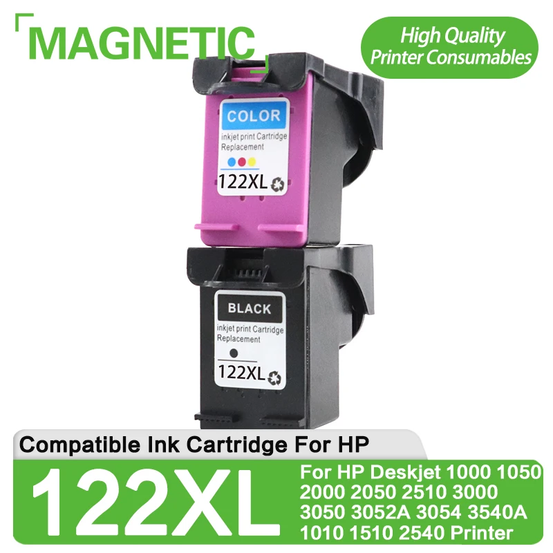 Cartucho de Tinta Remanufaturado Compatível 122XL 122 XL para Impressoras HP Deskjet 1510 2050 1000 1050 2000 2050A 2540 3000 3050 3052A