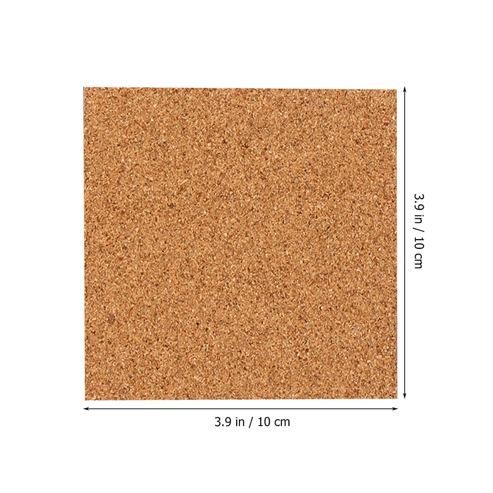 

40 PCS Cork Coasters Outdoor Square Mats Reusable Self Adhesive for Drinks Absorbent Board