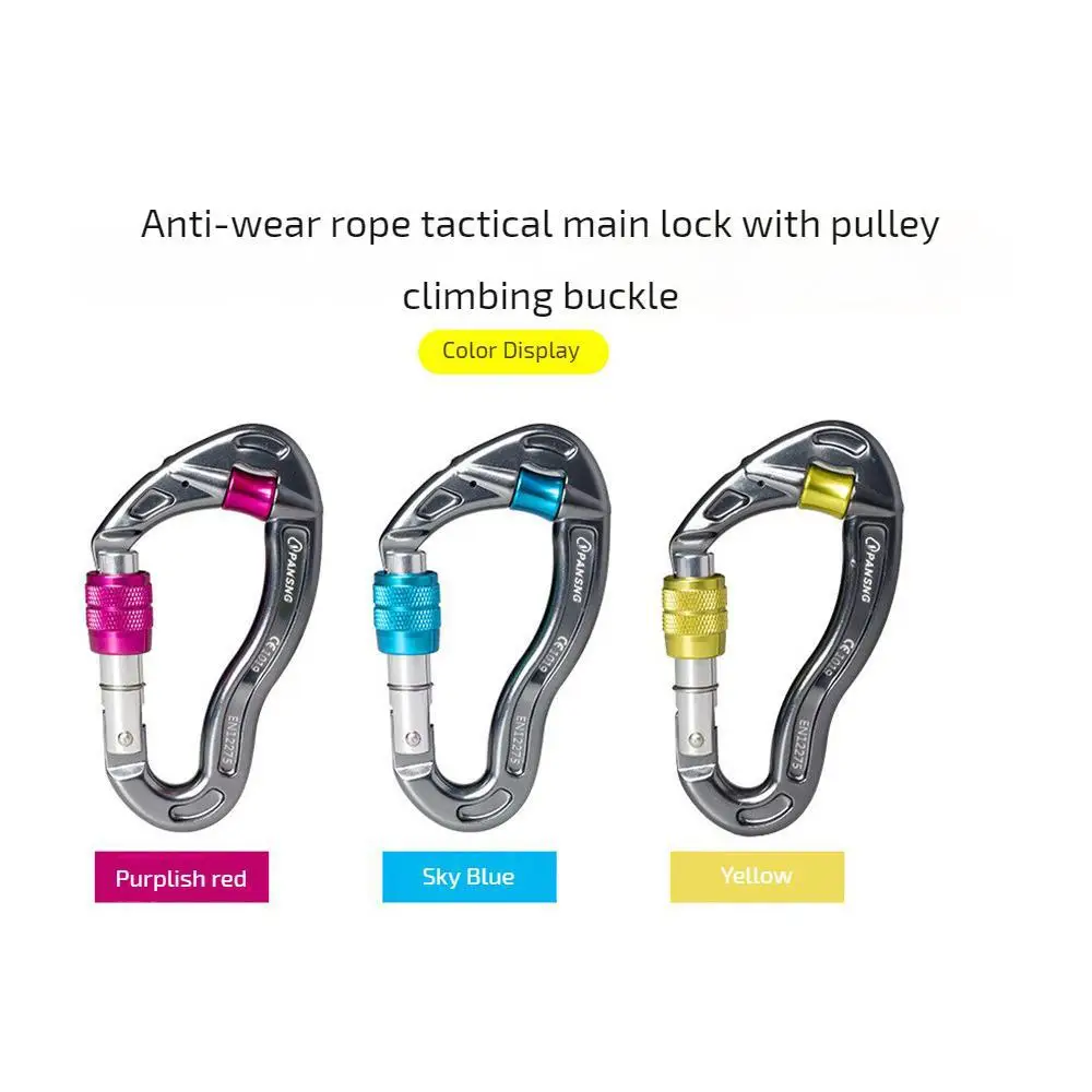 Screwgate Pulley Wheel Mountaineering Climbing Carabiner Buckle Arborist Rigging Rappelling Rescue Karabiner