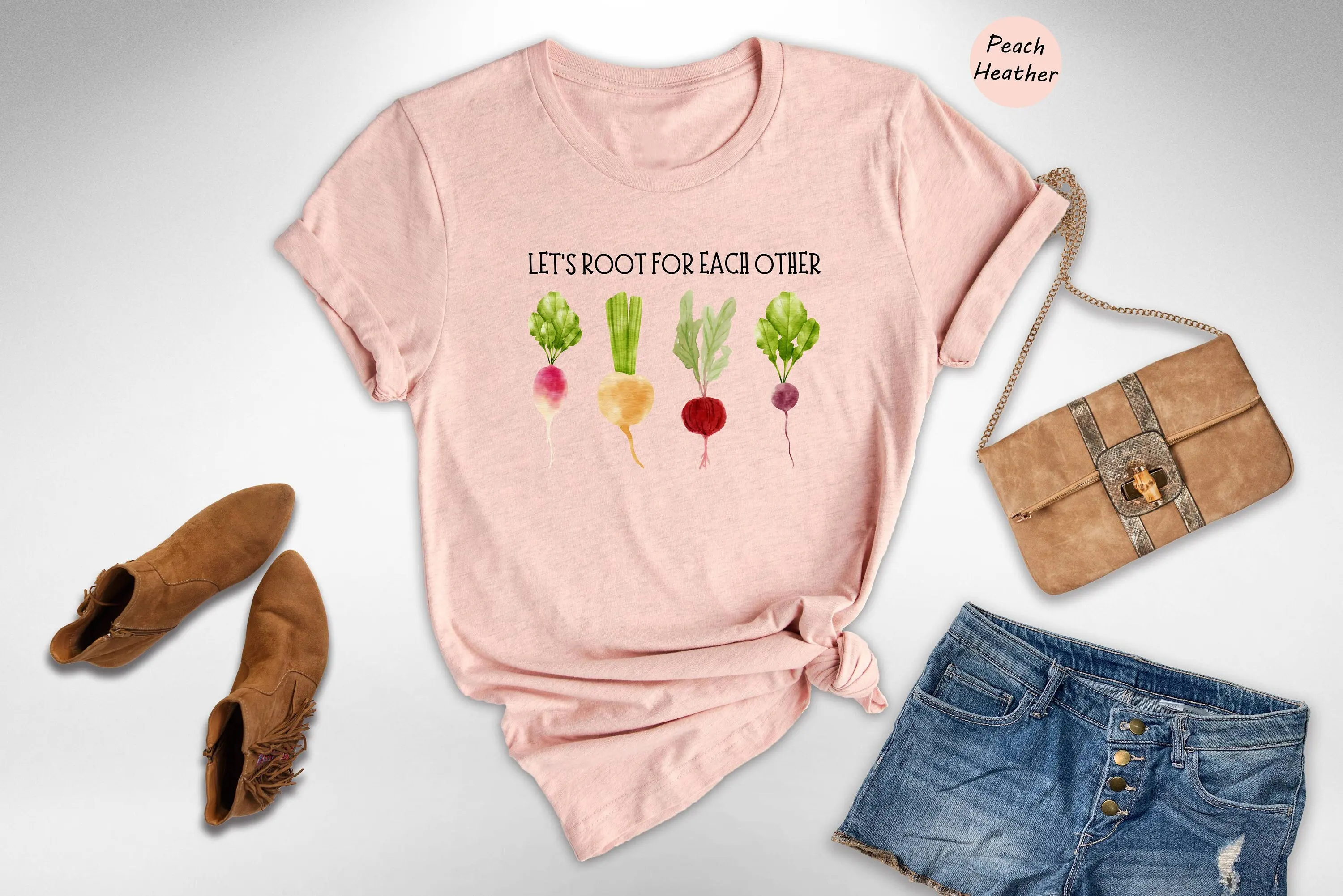 Lets Roots For Each Other Vegetable T Shirt Uplifting Spring Time Gardening Turnip Carrot Outfit Black