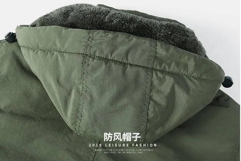 Men Winter Hooded Down Jackets Coats Fleece Warm Parkas Long Jackets Good Quality Male Outdoors Casual Winter Coats Size 6XL