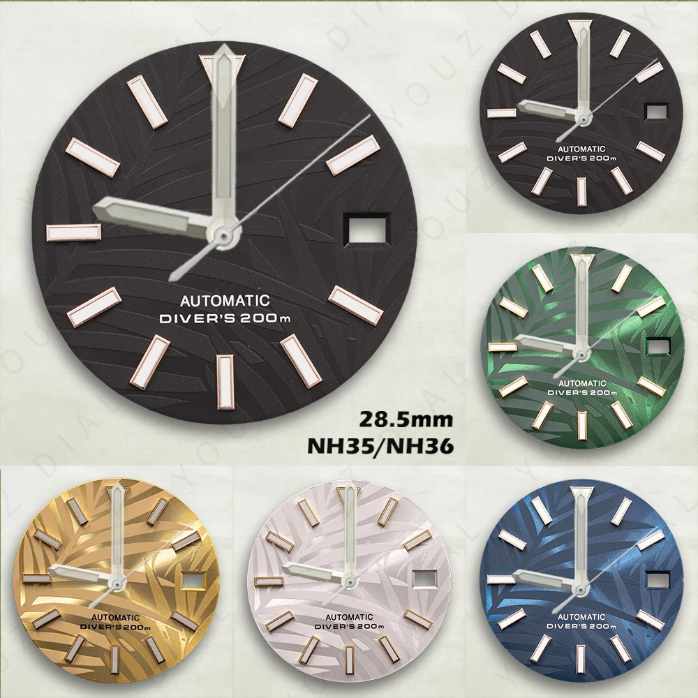 skx007-cadran-en-forme-de-feuille-de-bambou-mouvement-nh35-de-type-s-montres-de-haute-qualite-pour-hommes-accessoires-pour-la-modification-de-montres-affichage-lumineux-vert
