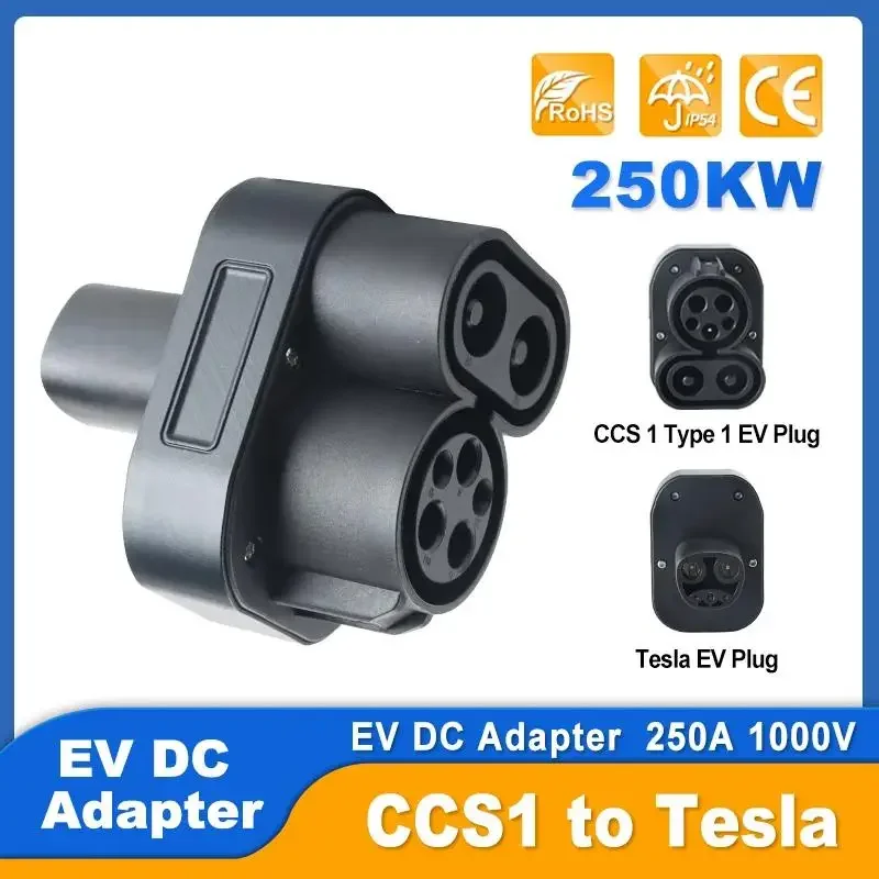 

CCS 1 to Tesla Adapter 250A DC Fast EV Charging Station Connector CCS Combo1 to NACS Adapter 250kw for J1772 EV Charging Adapter