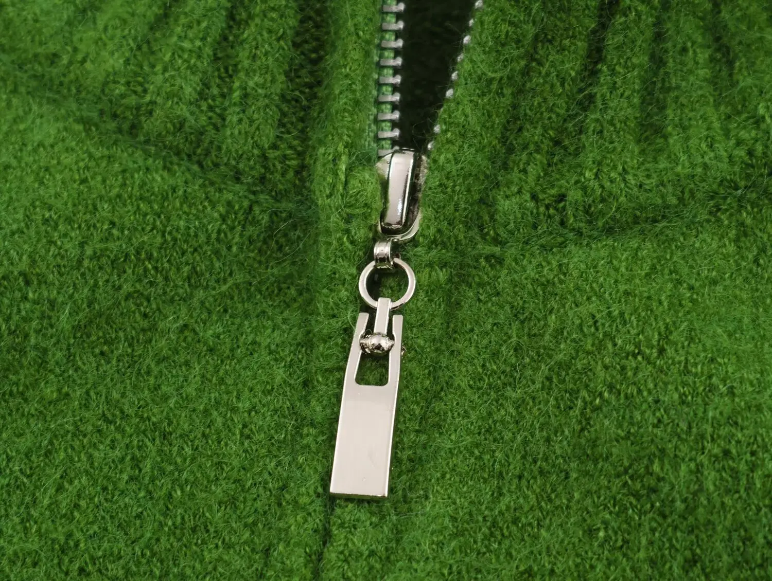 KONDALA Vintage Grün Zipper Frauen Tasche Winter Casual Strickjacke Chic Mode 2025, Pullover Warme Herbst Streetwear Stricken Outwear