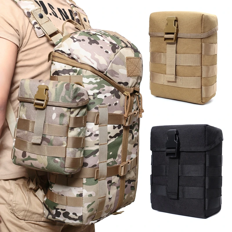 Outdoor Water Bottle Bag Tactical Lunch Box Hanging Bag Telescope Storage Bag Engineer Shovel Tool Bag Outdoor Survival Bag