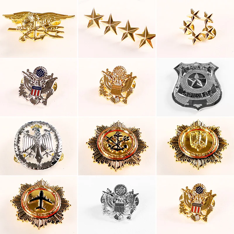 Metalen badge Pentagram Flying Aviation Badge Beveiligingsaccessoires Shield Seafarer Aircraft Badge