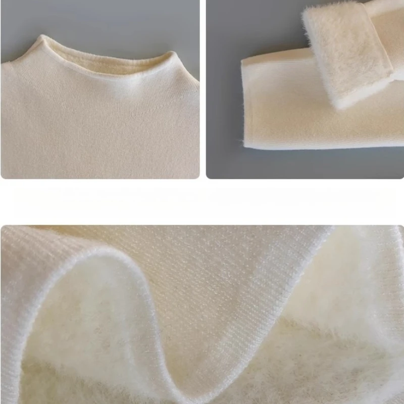 2025 koreanischen Stil Grundlegende Vielseitige Tops frauen Gestrickte Verdickt Pullover Neue Herbst Winter Feste Warme Pullover