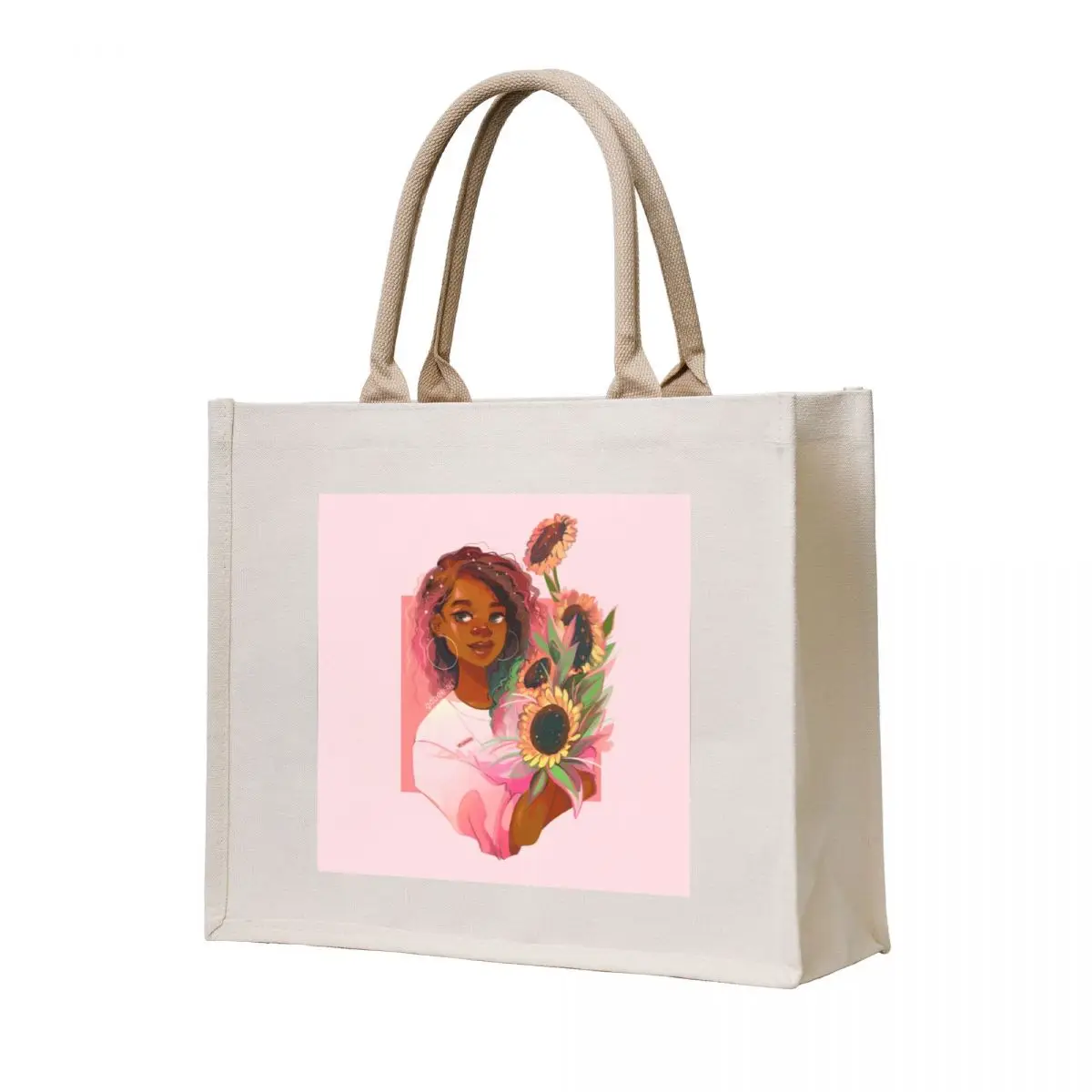 

Pink Sunflowers Tote Bag Women's shopper bag tote bag men cloth woman reusable shopping