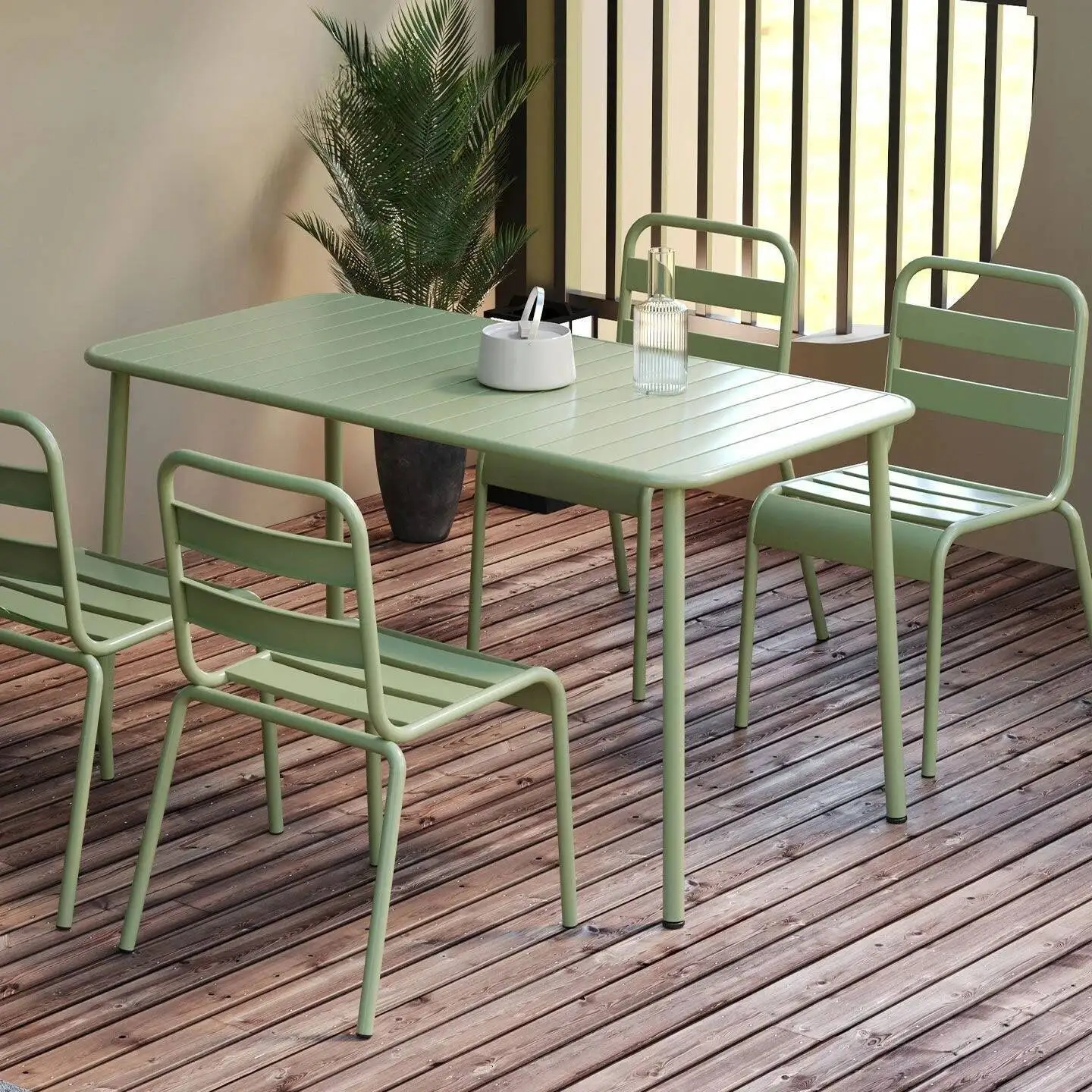 

Nordic Outdoor Chair Simple Living Room Chair Home Iron Stackable Leisure Dining Table Chairs Outdoor Balcony Garden Chairs