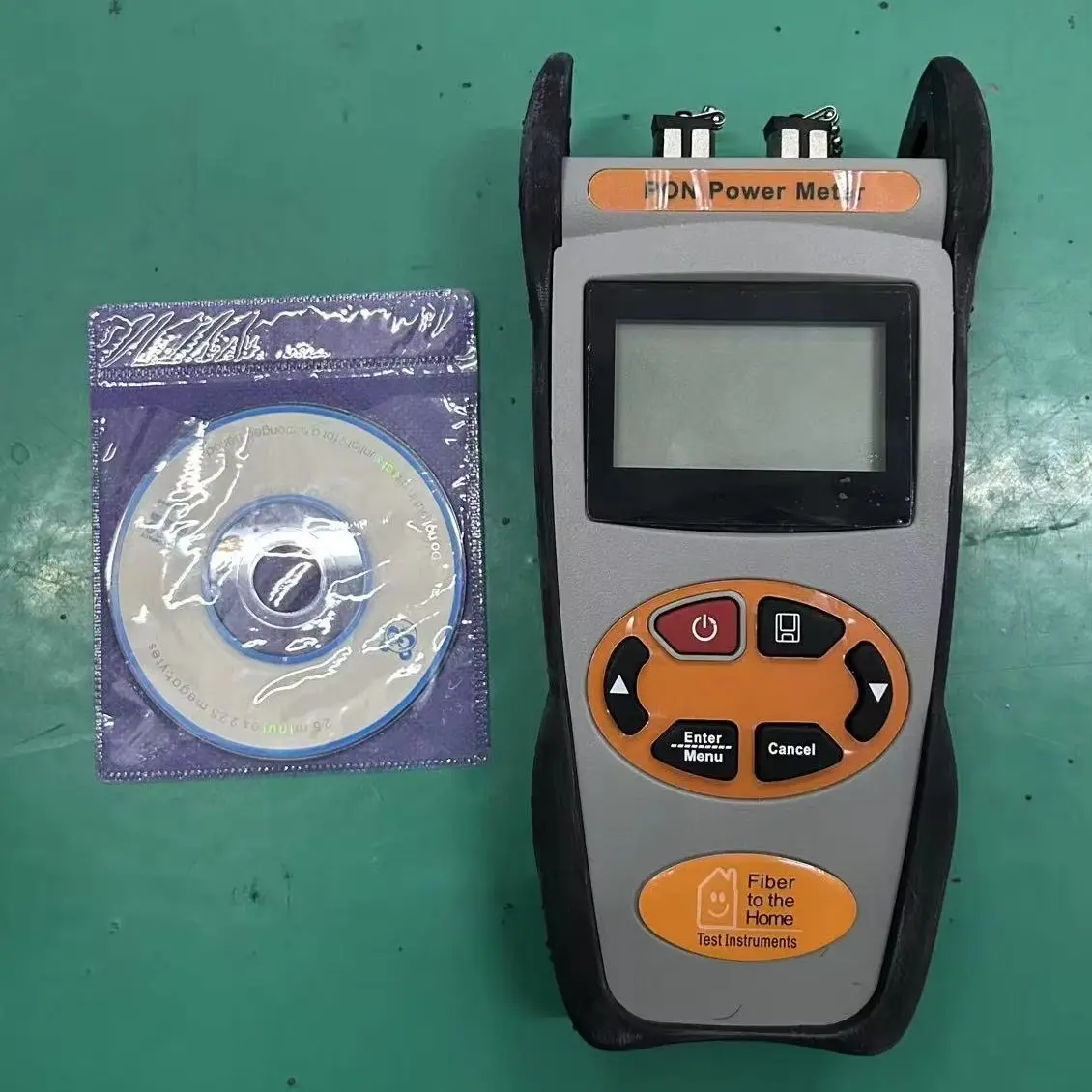 HS1002P XGPON PON Optical Power Meter Dual OLT ONT Port 1270/1310/1490/1550/1577nm FTTH Fiber Test Tester With PC Software CD