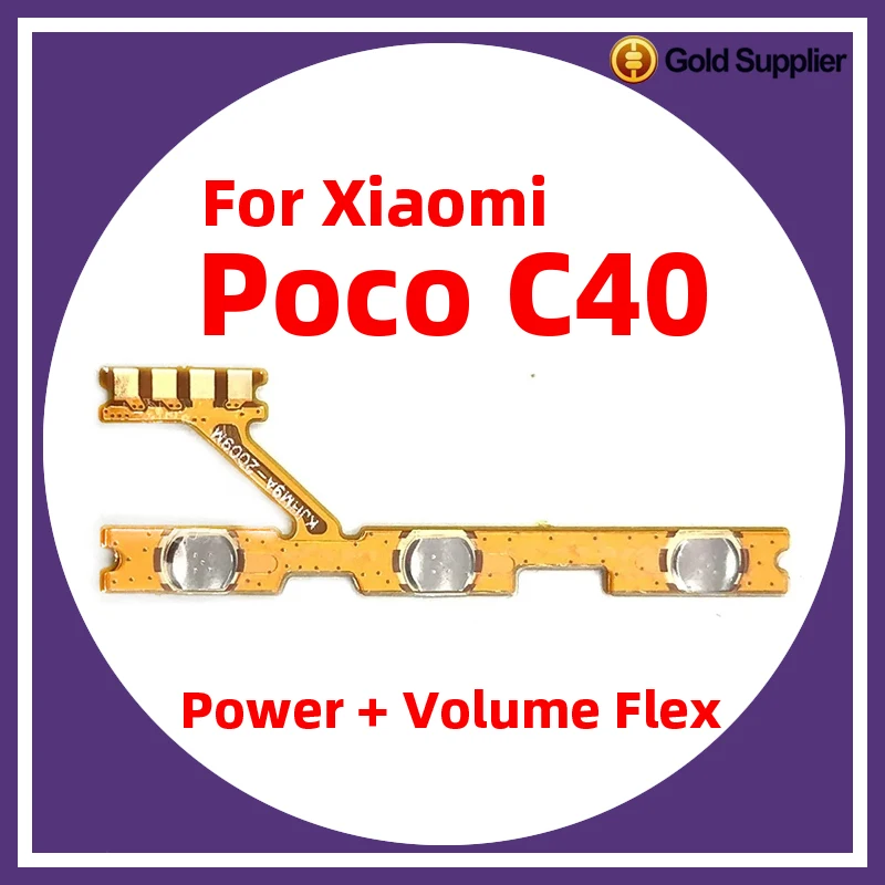 

For Xiaomi Poco C40 Power ON OFF Volume Camera Key Button Switch Flex Cable Replacement