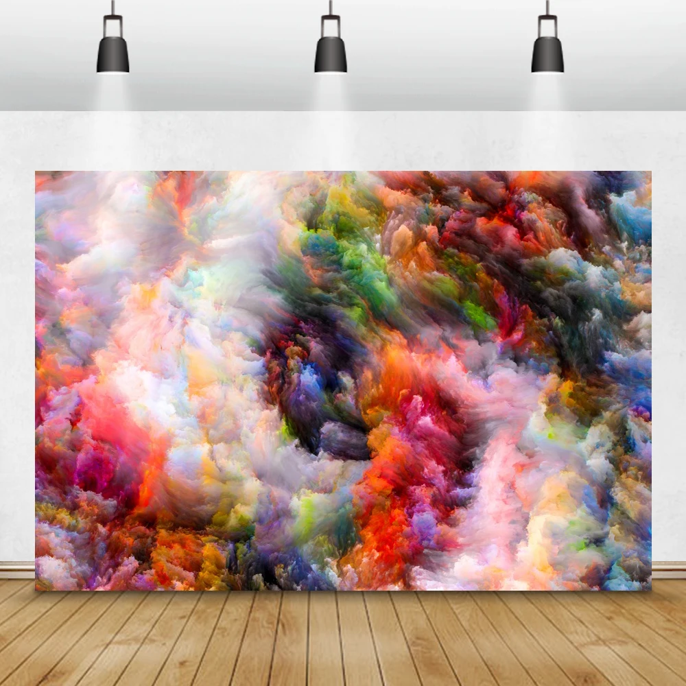 Colorful Clouds Abstract Pattern Marble Texture Baby Portrait Photography Backdrops Photo Backgrounds Newborn Photocall