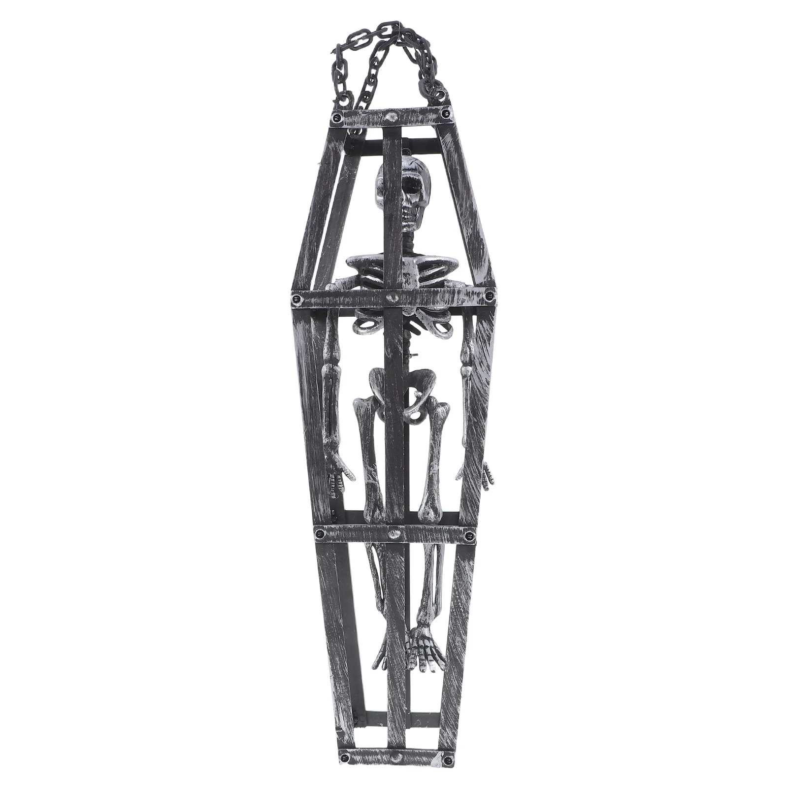 

Halloween Coffin Ghost Hanging Plastic Decoration Reusable Ornament Spooky Suspended Decor Indoor Outdoor Party