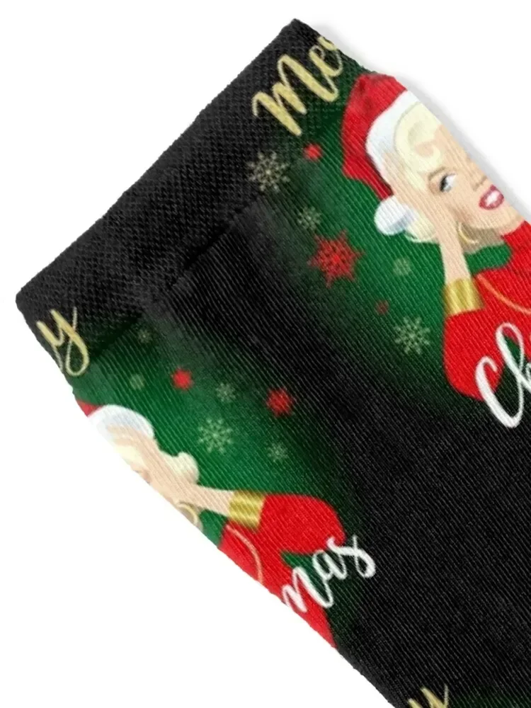 Blonde Christmas Socks crazy christmas stocking Socks Women Men's