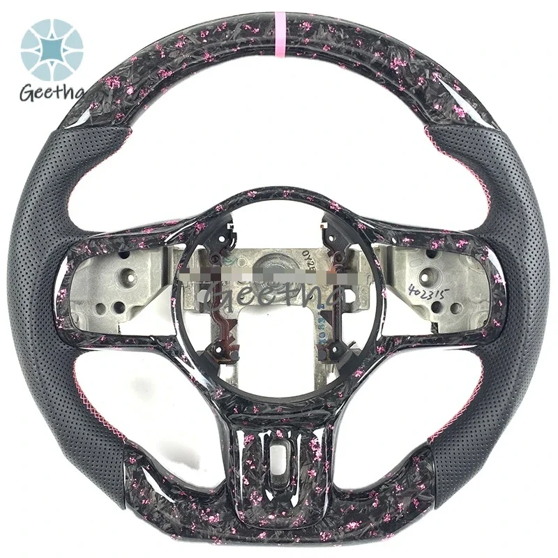 

For Mitsubishi Motors 2007 2008 2009 2010 2011 2012 Lancer Evolution X EVO Steering Wheel Carbon Fiber Leather Customized LED Di