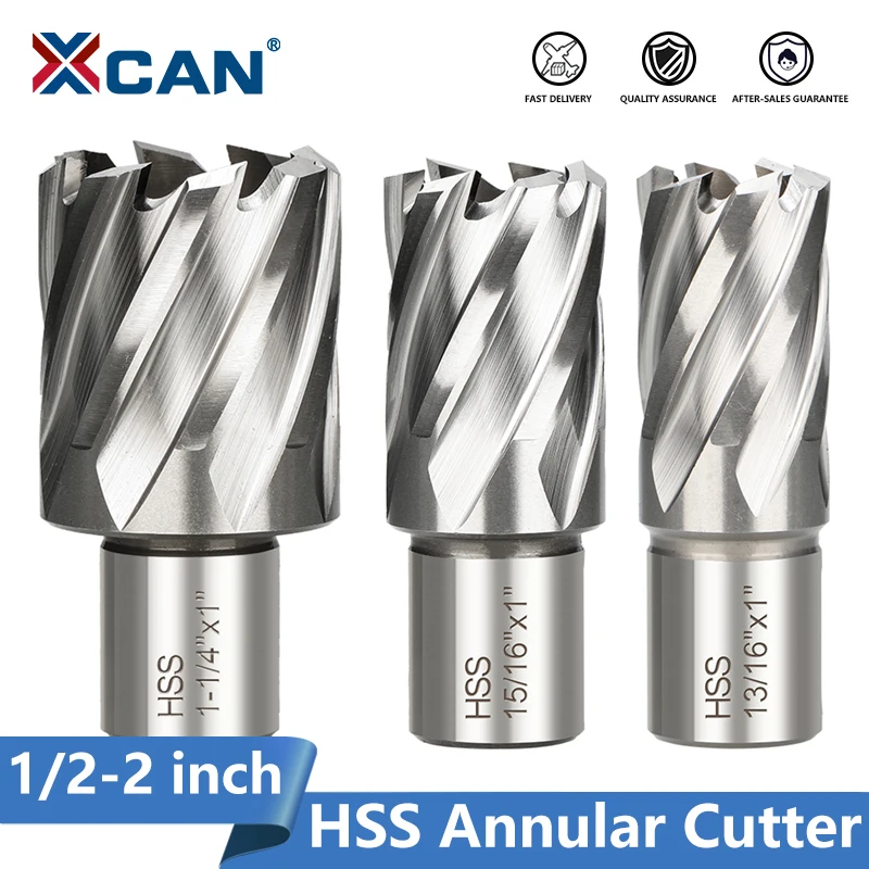 XCAN – fraise annulaire pour perceuse magnétique, avec tige de soudure de diamètre de 1/2 à 2 pouces, en HSS