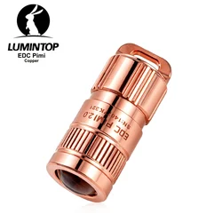 Copper Flashlight EDC LED Pocket Light Type USB C Rechargeable Lamp 10180 Li-ion Keychain Lantern Waterproof Mini Outdoor Torch