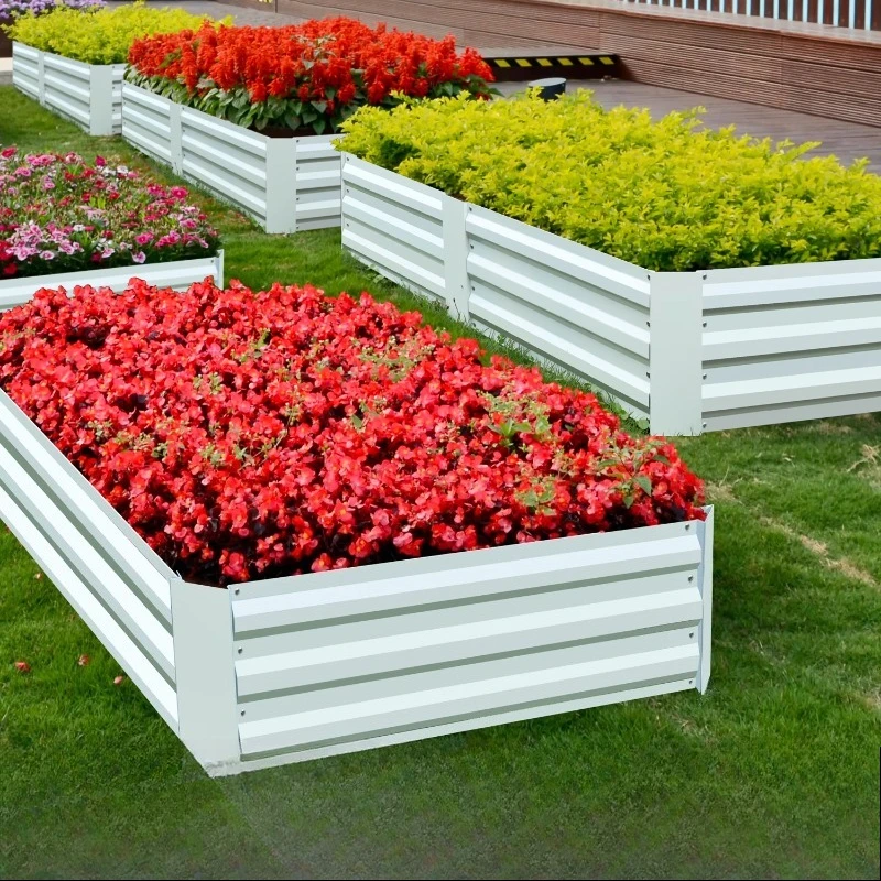 

Planting box Outdoor fenced courtyard Balcony Vegetable planting Iron pot Galvanized flower bed flower slot