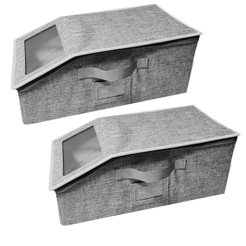 

ABUG-2 PCS Stackable Hat Storage For Baseball Caps, Holds Up To 24 Caps Hat Organizer For Closet, Hat Boxes With Cardboard