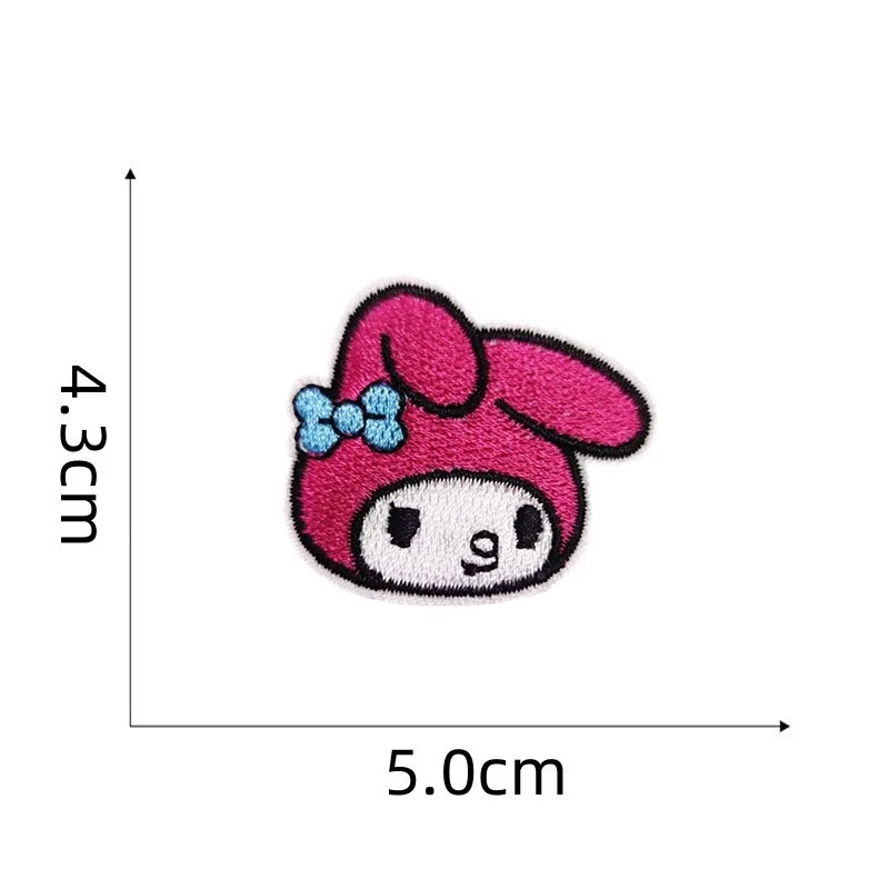 9Pcs/set Cartoon Kuromi Anime mymelody Pochacco Applique For Sew Child Clothes Iron on Embroidery Patch DIY Kwaii Coat Decor